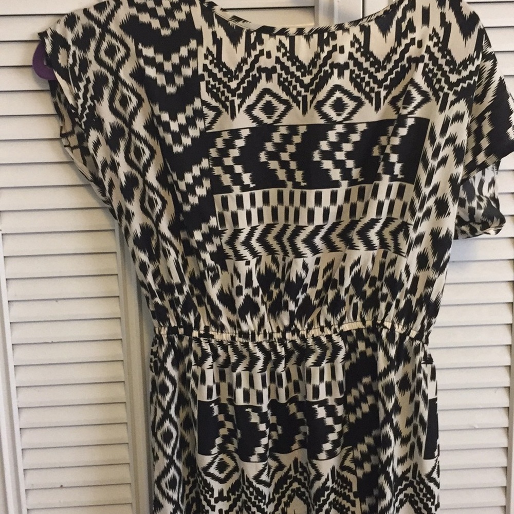 Black and light brown dress